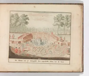 'De Fontein van de Koninglijke door-eengevlochte Naam; voor de veiver', in: Tooneel Der Voornaamste Nederlands Huizen, En Lust Hoven, Naar T Leven Afgebeeld