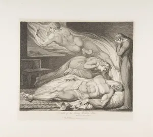 Death of the Strong Wicked Man, from "The Grave," a Poem by Robert Blair