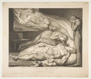 Death of the Strong Wicked Man, from "The Grave," a Poem by Robert Blair