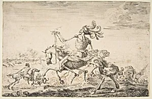 Death on the Battlefield, from 'The five deaths' (Les cinq Morts) by Stefano della Bella