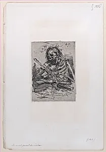 Death Playing the Violin by Charles Jacque