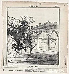 December 31st, Table of contents, from 'News of the day,' published in Le Charivari, December 31, 1868 by Arnaud de Vresse|Honoré Daumier|Destouches