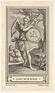 Decembre, from the Almanach iconologique