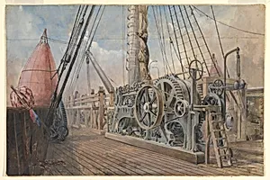 Deck of the Great Eastern, the Cable Trough, etc., 1866 by Robert Charles Dudley