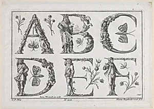 Decorated Roman alphabet by Jeremias Wachsmuth|Martin Engelbrecht