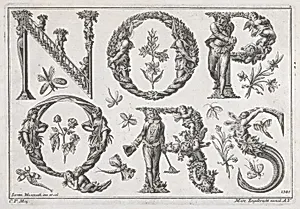 Decorated Roman alphabet by Jeremias Wachsmuth|Martin Engelbrecht