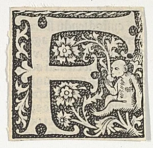Decorated Roman alphabet by Anonymous, French, 15th century