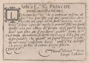 Dedication to Lorenzo de' Medici, from Les Caprices Series B, The Nancy Set
