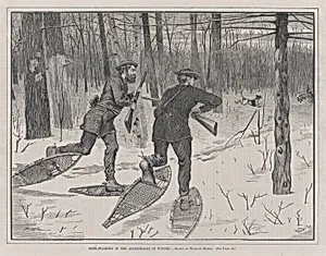 Deer-Stalking in the Adirondacks in Winter (Every Saturday, Vol. II, New Series) by Winslow Homer|James R. Osgood & Co.