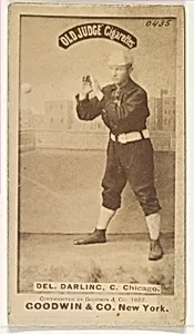 Dell Darling, Catcher, Chicago, from the Old Judge series (N172) for Old Judge Cigarettes by Goodwin & Company