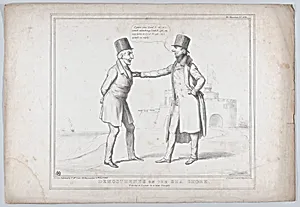 Demosthenes on the Sea Shore – Giving a Lesson to a new Disciple by Alfred Ducôte|John George Lambton, 1st Earl of Durham|Arthur Wellesley, 1st Duke of Wellington|Henry Peter, 1st Baron Brougham and Vaux|John Doyle|Thomas McLean
