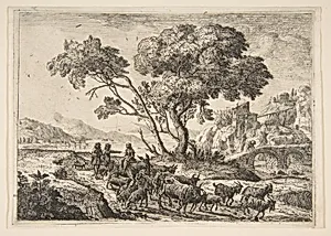 Departure for the Fields by Claude Lorrain (Claude Gellée)