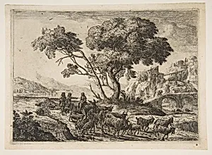 Departure for the Fields by Claude Lorrain (Claude Gellée)