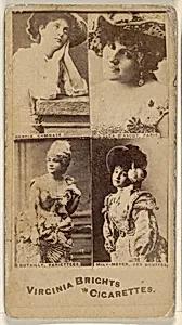 Depoix, Gymnase/ Lea D' Ascot, Paris/ Dutailly, Variettees/ Mily-Meyer, Des Bouffes, from the Actors and Actresses series (N45, Type 4) for Virginia Brights Cigarettes by Allen & Ginter