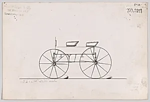 Design for 4 seat Phaeton, no top, no. 3211 by Brewster & Co.
