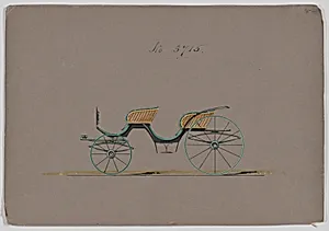 Design for 4 seat Phaeton, no top, no. 3715 by Brewster & Co.
