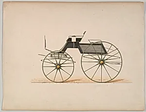 Design for 4 seat Phaeton, no top (unnumbered) by Brewster & Co.