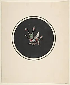 Design for a brooch with a bird motif by Anonymous, French, 19th century