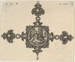 Design for a Brooch with Jael Killing Sisera