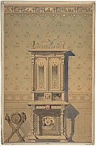 Design for a Cabinet in an Interior Setting