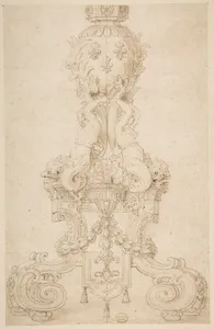 Design for a Candelabrum with the Monogram of Louis XIV