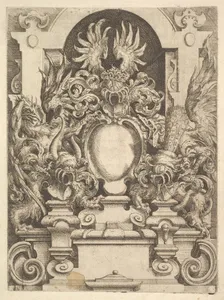 Design for a Cartouche, Plate from Dietterlin's Architecttura