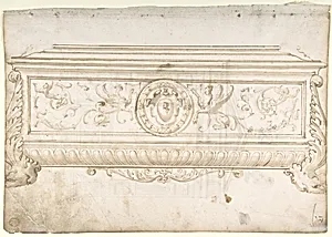 Design for a Cassone (Recto), Design for a Tomb (Verso)