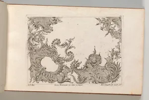 Design for a Ceiling Decoration, Plate 3 from 'Unterschiedliche neu inventierte Deken oder Plafond'