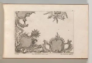 Design for a Ceiling Decoration, Plate 4 from 'Unterschiedliche neu inventierte Deken oder Plafond'