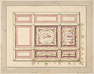 Design for a ceiling with allegorical panels