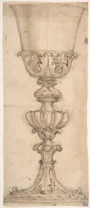 Design for a Chalice (recto); Design for the Base of a Vase (verso)