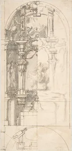 Design for a Chapel with Flight into Egypt as Altarpiece