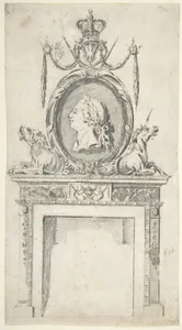 Design for a Chimneypiece, Incorporating a Portrait of George III
