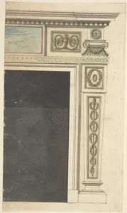 Design for a Chimneypiece, possibly for Melbourne House (now Albany), Piccadilly, London