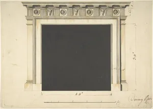 Design for a Chimneypiece with a Classical Cornice, for Ampthill Park, Bedfordshire, Dining Room