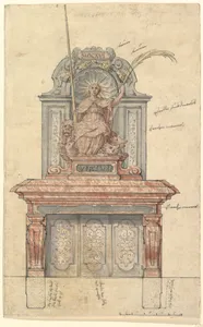 Design for a Chimneypiece with a Personification of Virtue