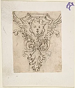 Design for a Console or Capital with a Cherub