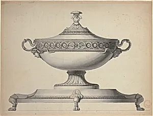 Design for a Covered Tureen on a Footed Stand