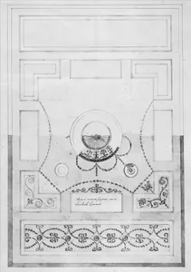Design for a Dining-room Ceiling at Kelmarsh Hall, Northamptonshire