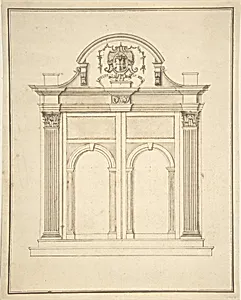 Design for a doorway for a chapel
