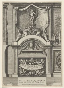 Design for a Fireplace Surmounted by Sphyxes and Cupid, Title Page from: Nouveaux dessins de cheminées à l'italienne