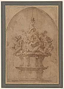 Design for a Fountain with River Gods and Nymphs