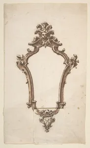 Design for a Frame in the Form of a Cartouche (Mirror?)