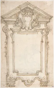 Design for a Frame or Epitaph (recto); Caryatid Supporting a Frame (verso)