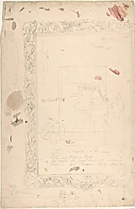 Design for a Frame with Birds, Animals, and Foilage