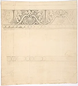 Design for a Frieze with Acanthus and Shell