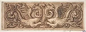 Design for a Frieze with Two Griffins