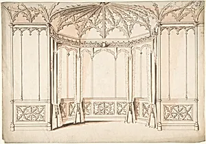 Design for a Gothic Bay Window