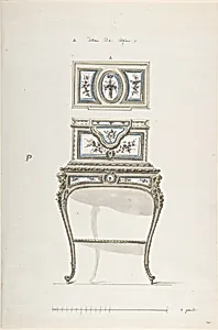 Design for a Jewel Coffer on a Writing Stand