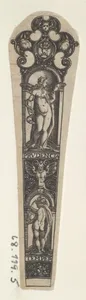 Design for a Knife Handle with Personifications of Prudence and Temperance